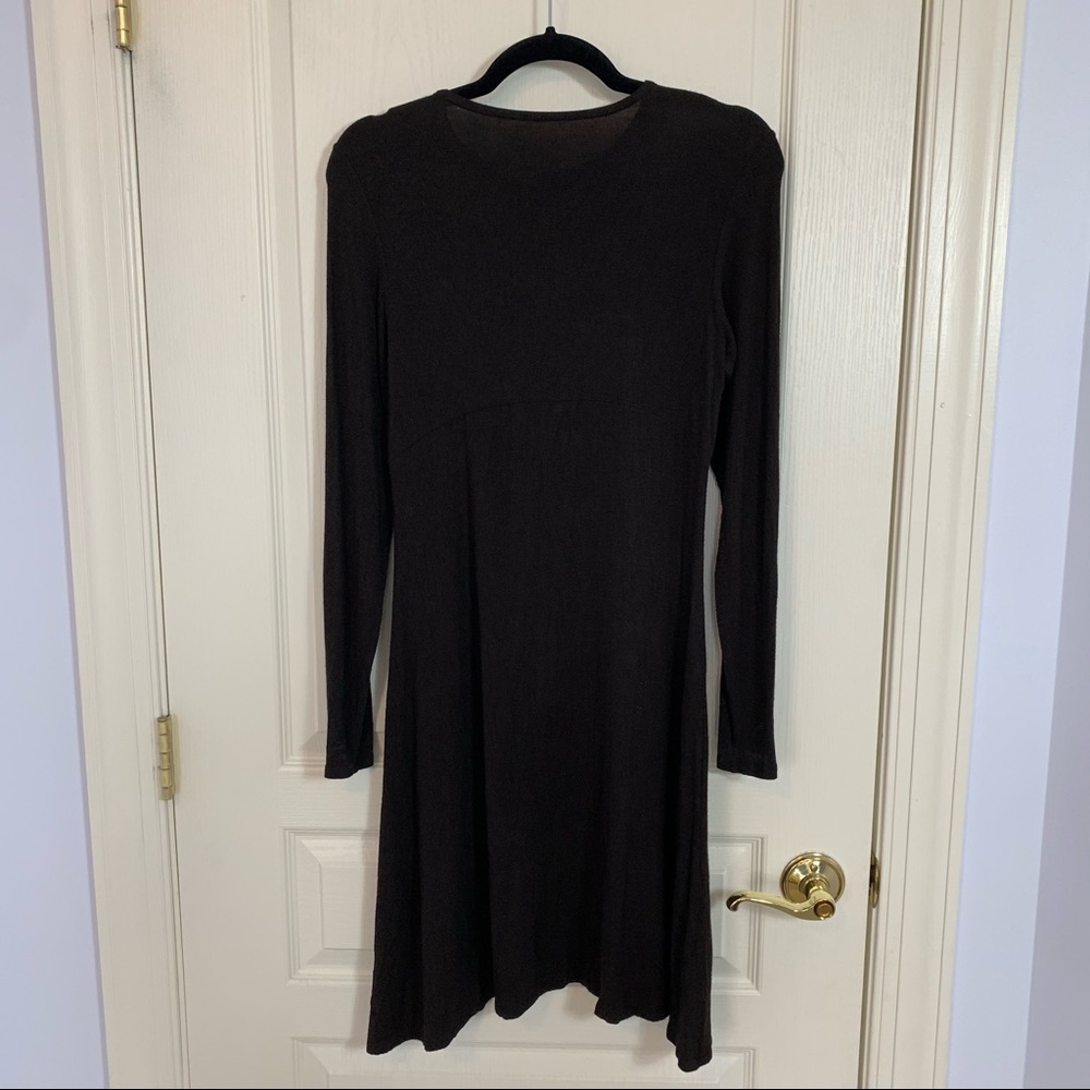 Eileen Fisher Jersey Midi Dress Coffe Brown XXS. - Picture 4 of 4